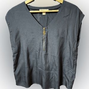 Michael Michael Kors Sleeveless Zipper Shirt Size Large